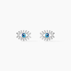 Histoire d'Or Boucles D'oreilles Puces Parad'eyes Argent Blanc