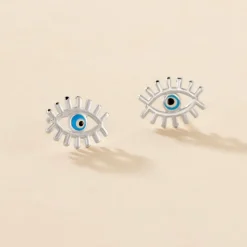 Histoire d'Or Boucles D'oreilles Puces Parad'eyes Argent Blanc