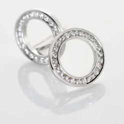 Boucles D'oreilles Puces Prisco Argent Blanc Oxyde De Zirconium-Histoire d'Or Outlet