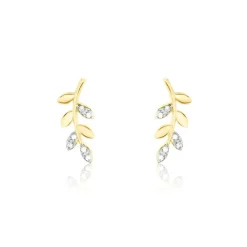 Histoire d'Or Boucles D'oreilles Puces Palmiro Or Jaune Diamant