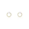 Boucles D'oreilles Puces Piety Or Jaune Perle De Culture Oxyde-Histoire d'Or Best