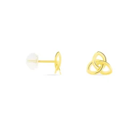 Boucles D'oreilles Puces Philine Fleur Or Jaune-Histoire d'Or