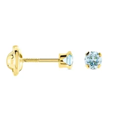 Histoire d'Or Boucles D'oreilles Puces Pepita Or Jaune Oxyde De Zirconium