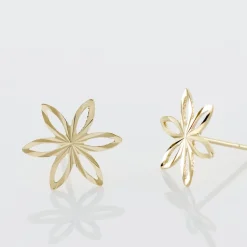 Boucles D'oreilles Puces Philine Fleur Or Jaune-Histoire d'Or