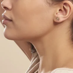 Boucles D'oreilles Puces Philine Fleur Or Jaune-Histoire d'Or