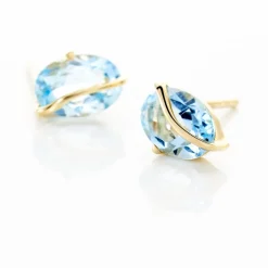 Histoire d'Or Boucles D'oreilles Puces Prudencia Or Jaune Topaze