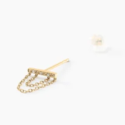 Histoire d'Or Boucles D'oreilles Puces Phile Or Jaune Diamant