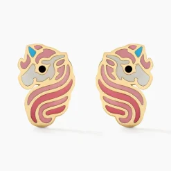 Histoire d'Or Boucles D'oreilles Puces Pivoina Or Jaune Oxyde De Zirconium