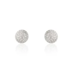 Boucles D'oreilles Puces Perta Argent Blanc Oxyde De Zirconium-Histoire d'Or Best