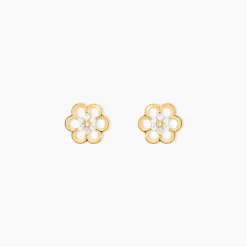 Histoire d'Or Boucles D'oreilles Puces Philine Fleur De Zirconium