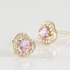 Histoire d'Or Boucles D'oreilles Puces Plaqué Or Jaune Alais Oxyde De Zirconium