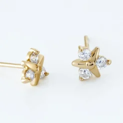 Boucles D'oreilles Puces Plaqué Or Jacinth Oxyde De Zirconium-Histoire d'Or New