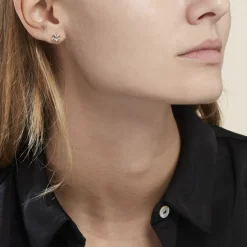 Boucles D'oreilles Puces Plaqué Or Jacinth Oxyde De Zirconium-Histoire d'Or New