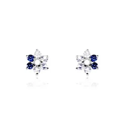 Boucles D'oreilles Puces Pavel Argent Blanc Oxyde De Zirconium-Histoire d'Or Outlet