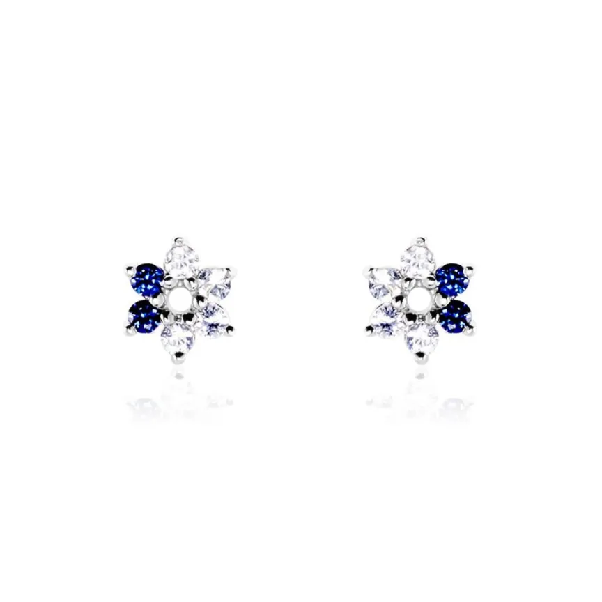 Boucles D'oreilles Puces Pavel Argent Blanc Oxyde De Zirconium-Histoire d'Or Outlet