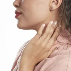 Boucles D'oreilles Puces Pavel Argent Blanc Oxyde De Zirconium-Histoire d'Or Outlet