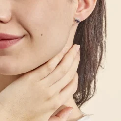 Boucles D'oreilles Puces Petale Et Diamant-Histoire d'Or Clearance