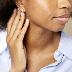 Boucles D'oreilles Puces Rachilda Or Jaune Oxyde De Zirconium-Histoire d'Or