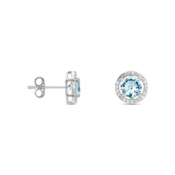 Histoire d'Or Boucles D'oreilles Puces Rio Argent Blanc Oxyde