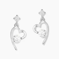 Boucles D'oreilles Puces Romance De Zirconium-Histoire d'Or Hot