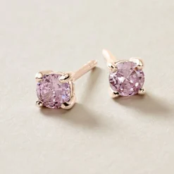 Boucles D'oreilles Puces Rio Argent Rose Oxyde-Histoire d'Or Discount