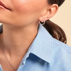 Histoire d'Or Boucles D'oreilles Puces Raffaela Argent Blanc Oxyde De Zirconium