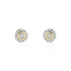 Histoire d'Or Boucles D'oreilles Puces Rosangela Or Bicolore Diamant Blanc