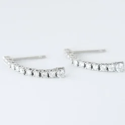 Histoire d'Or Boucles D'oreilles Puces Riviera Or Blanc Diamant