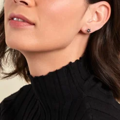 Histoire d'Or Boucles D'oreilles Puces Rhys Argent Blanc Oxyde De Zirconium