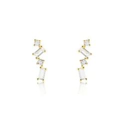 Boucles D'oreilles Puces Renita Or Jaune Oxyde De Zirconium-Histoire d'Or Discount