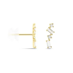 Boucles D'oreilles Puces Renita Or Jaune Oxyde De Zirconium-Histoire d'Or Discount
