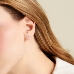 Boucles D'oreilles Puces Renita Or Jaune Oxyde De Zirconium-Histoire d'Or Discount