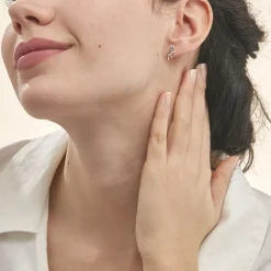 Boucles D'oreilles Puces Soukayna Or Bicolore Diamant-Histoire d'Or Sale