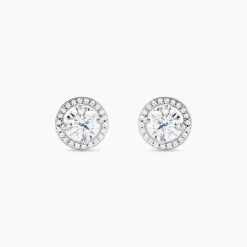 Histoire d'Or Boucles D'oreilles Puces Stelila Or Blanc Oxyde De Zirconium