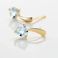 Histoire d'Or Boucles D'oreilles Puces Salona Or Jaune Topaze