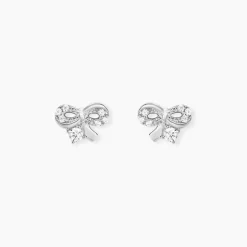 Boucles D'oreilles Puces Suna Argent Blanc Oxyde De Zirconium-Histoire d'Or