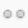 Histoire d'Or Boucles D'oreilles Puces Soleil D'hiver Or Blanc Diamant