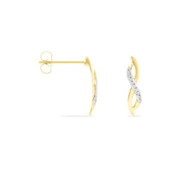 Boucles D'oreilles Puces Smina Or Jaune Diamant-Histoire d'Or Online