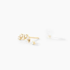Histoire d'Or Boucles D'Oreilles Puces Sparkle Or Jaune Oxyde De Zirconium