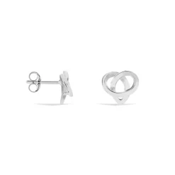 Histoire d'Or Boucles D'oreilles Puces Shainy Argent Blanc