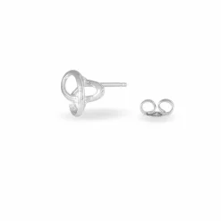 Histoire d'Or Boucles D'oreilles Puces Shainy Argent Blanc