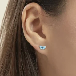 Boucles D'oreilles Puces Sulivia Papillon Or Jaune-Histoire d'Or Hot