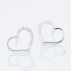 Boucles D'oreilles Puces Salona Argent Blanc Oxyde De Zirconium-Histoire d'Or Online