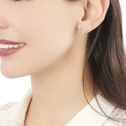 Boucles D'oreilles Puces Salona Argent Blanc Oxyde De Zirconium-Histoire d'Or Online