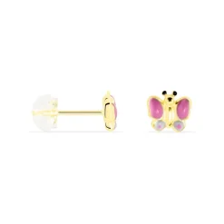 Histoire d'Or Boucles D'oreilles Puces Sienna Papillon Or Jaune