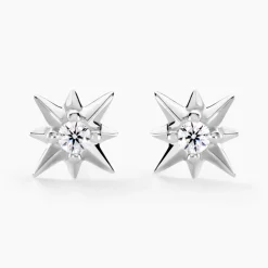 Boucles D'oreilles Puces Semira Argent Blanc Oxyde De Zirconium-Histoire d'Or Online