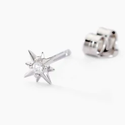 Boucles D'oreilles Puces Semira Argent Blanc Oxyde De Zirconium-Histoire d'Or Online