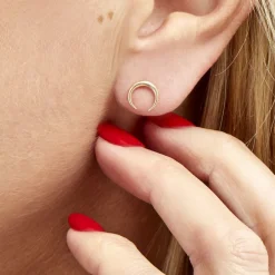 Histoire d'Or Boucles D'oreilles Puces Sergeline Or Jaune