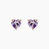 Boucles D'oreilles Puces Salona Or Jaune Amethyste Violet-Histoire d'Or Outlet