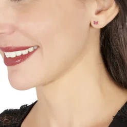 Boucles D'oreilles Puces Solena Papillon Or Jaune-Histoire d'Or Discount